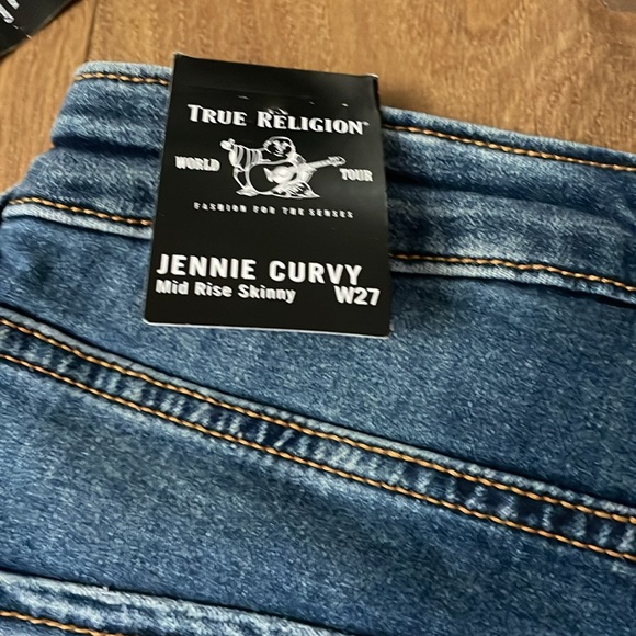 True Religion Jennie Curvy Mid Rise skinny 27 jeans - adorable never worn - Picture 5 of 7